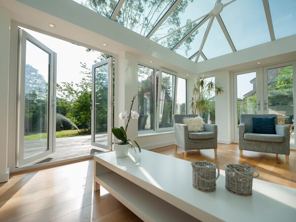 Loggia Conservatory Featuring French Doors